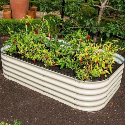 corrugated steel garden box|corrugated steel raised planter bed.